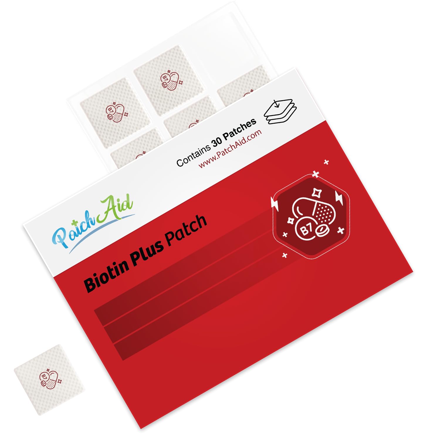 Foto 4 pulgar | Parche Tópico Patchaid Biotin - Venta Internacional