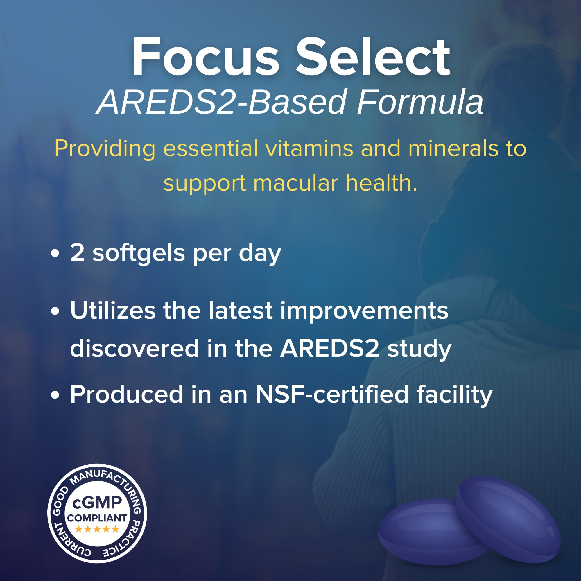 Foto 4 pulgar | Suplemento De Vitaminas Y Minerales Para Ojos Focus Select Areds2, 60 Unidades - Venta Internacional.