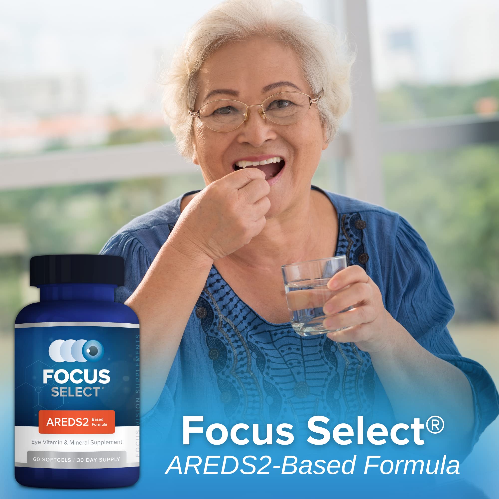 Foto 4 | Suplemento De Vitaminas Y Minerales Para Ojos Focus Select Areds2, 60 Unidades - Venta Internacional.