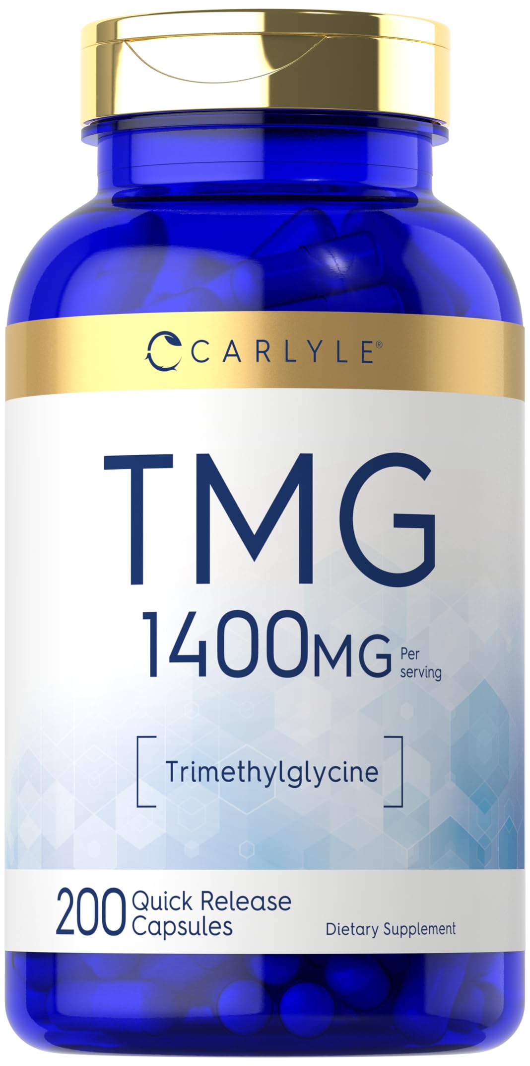 Foto 2 pulgar | Suplemento Carlyle Tmg 1400 Mg | 200 Cápsulas De Trimetilglicina - Venta Internacional.