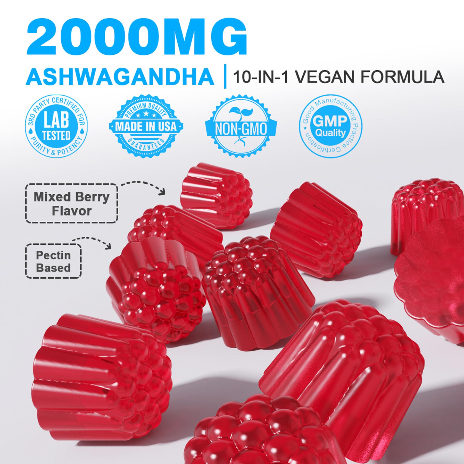 Foto 8 pulgar | Suplemento Envydeal, Gomitas De Ashwagandha, 2000 Mg, 120 Unidades - Venta Internacional.