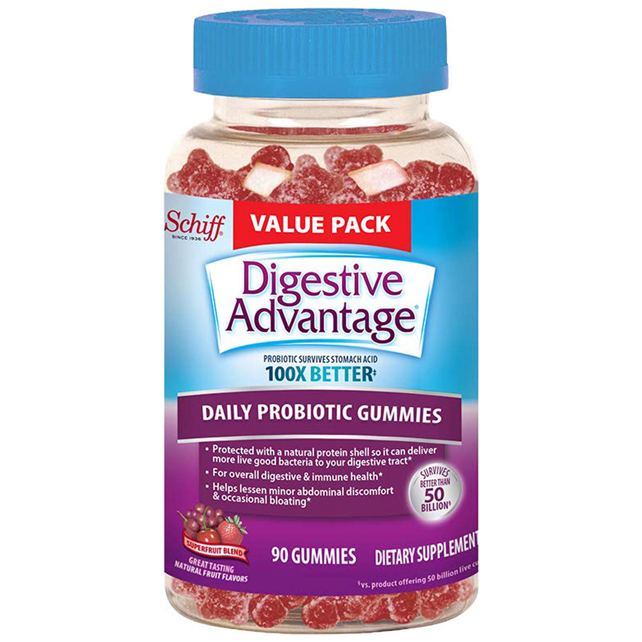 Foto 2 pulgar | Suplemento Digestive Advantage Daily Probiotic de 90 Gomitas-Venta Internacional