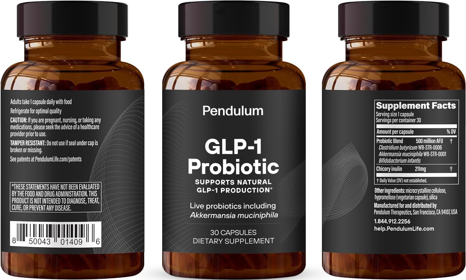 Foto 5 pulgar | Probiótico Supplement Pendulum Glp-1, 30 Cápsulas, 1 Paquete - Venta Internacional.