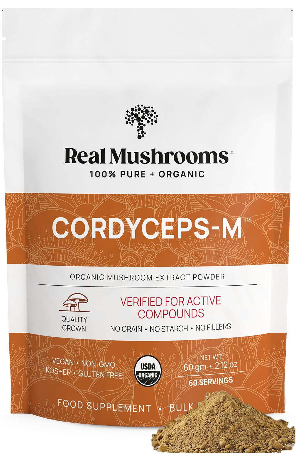 Foto 1 | Suplemento De Cordyceps Con Hongos Reales En Polvo, 60 Porciones - Venta Internacional.