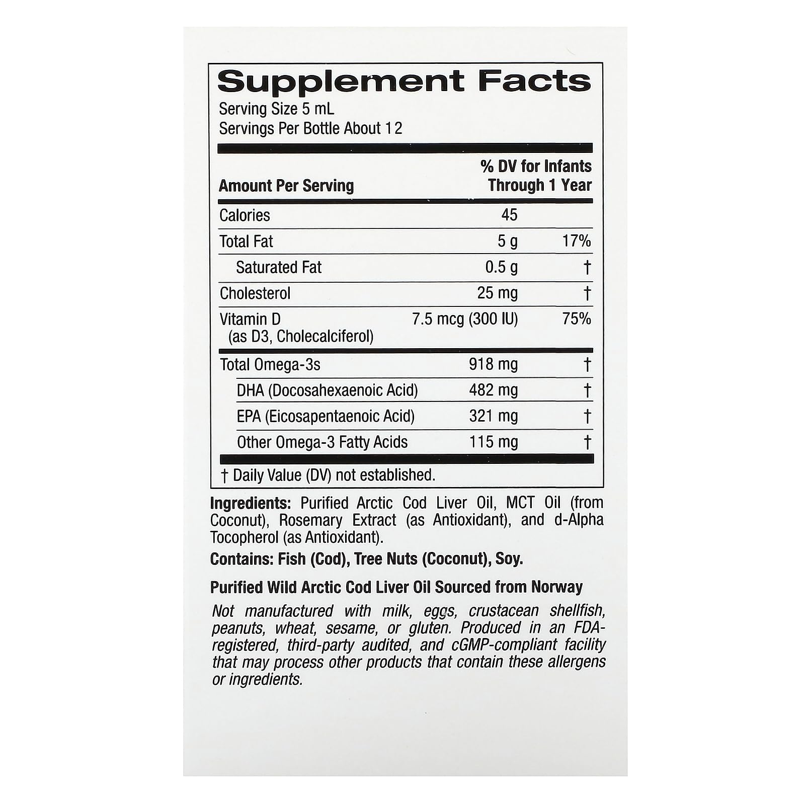 Foto 3 pulgar | Complemente Los Omega-3 Dha Para Bebés De California Gold Nutrition - Venta Internacional.