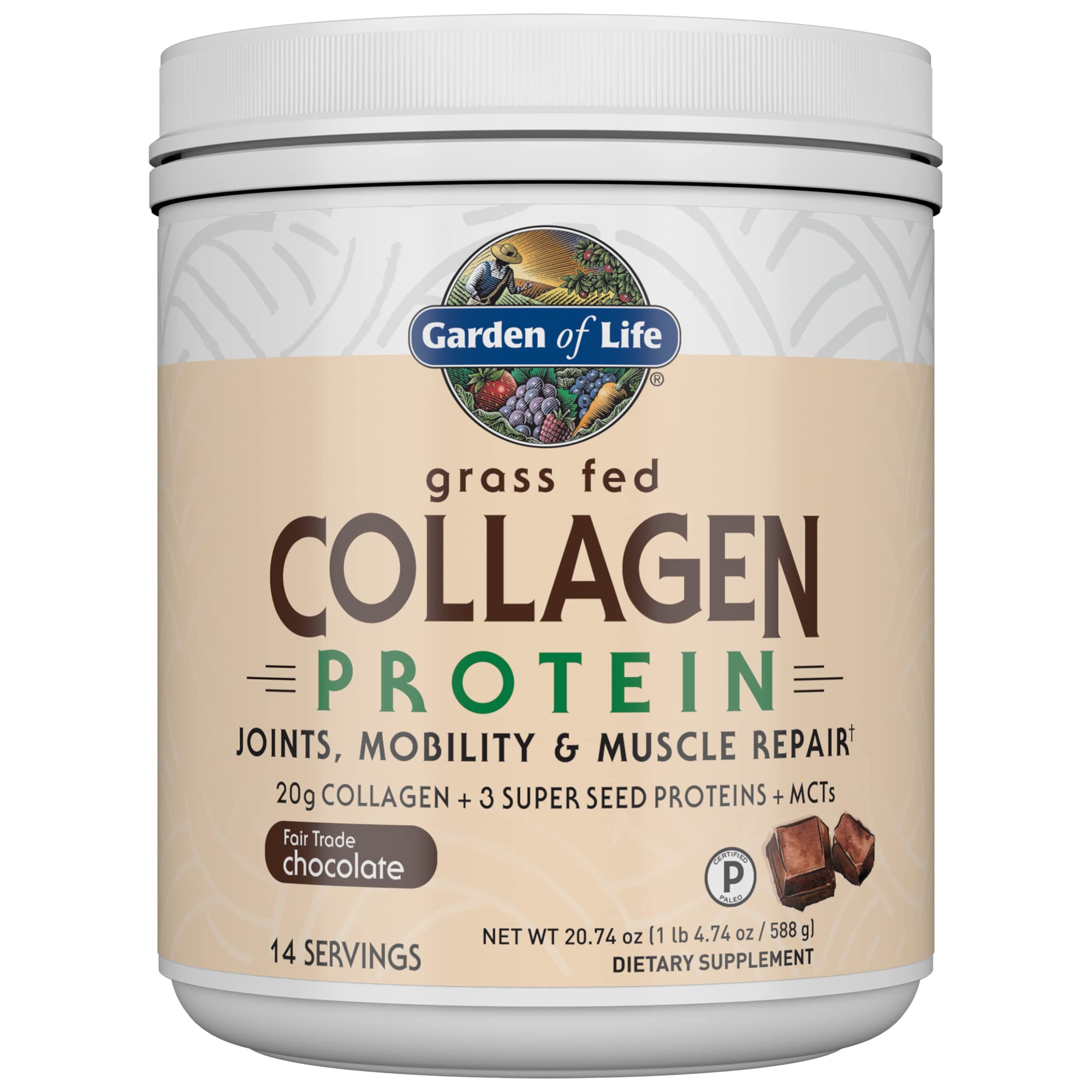 Proteína De Colágeno En Polvo Garden Of Life Chocolate 400 G - Venta Internacional.