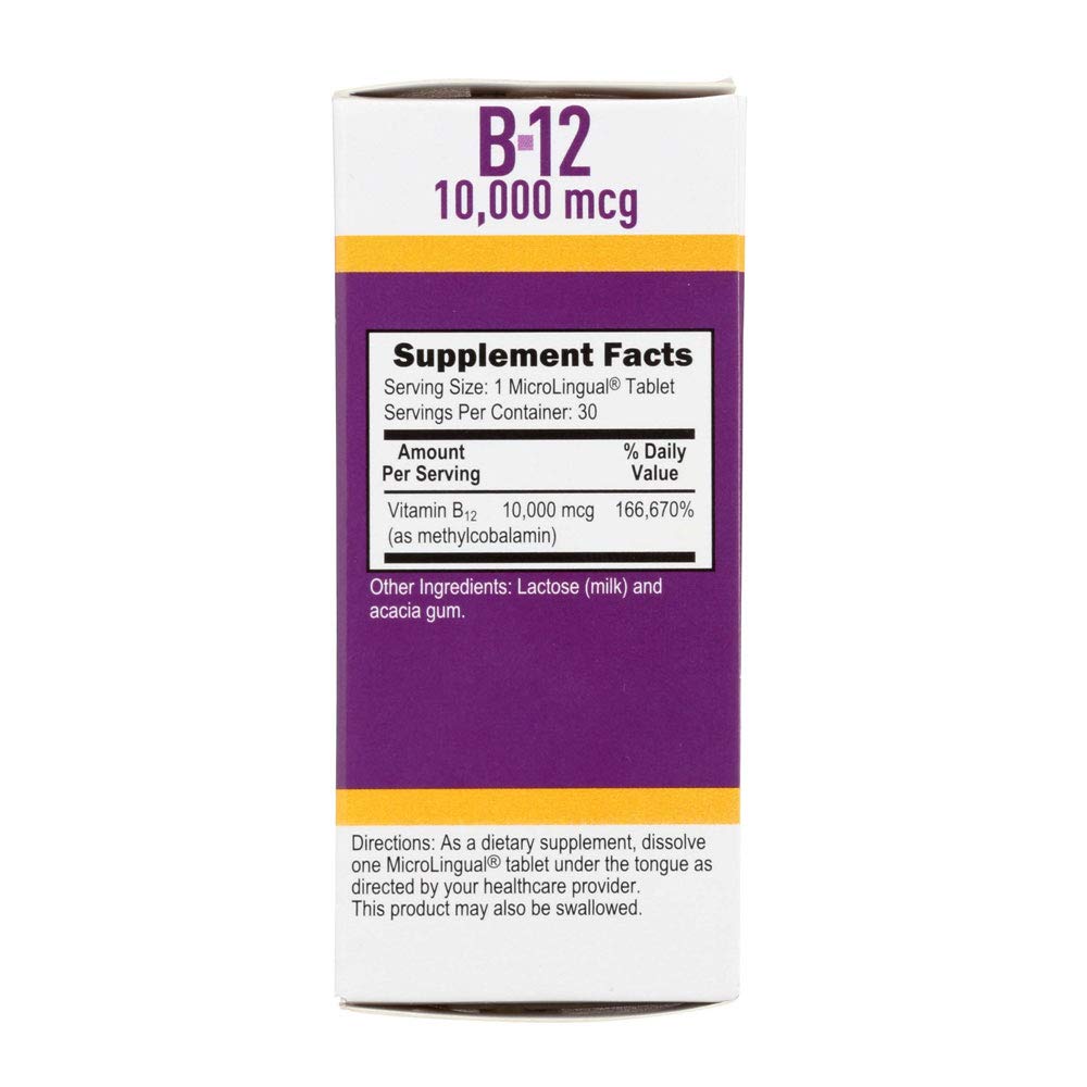 Foto 3 pulgar | Metilcobalamina De Fuente Superior De Vitamina B12, 10000 Mcg, 30 Tabletas - Venta Internacional.