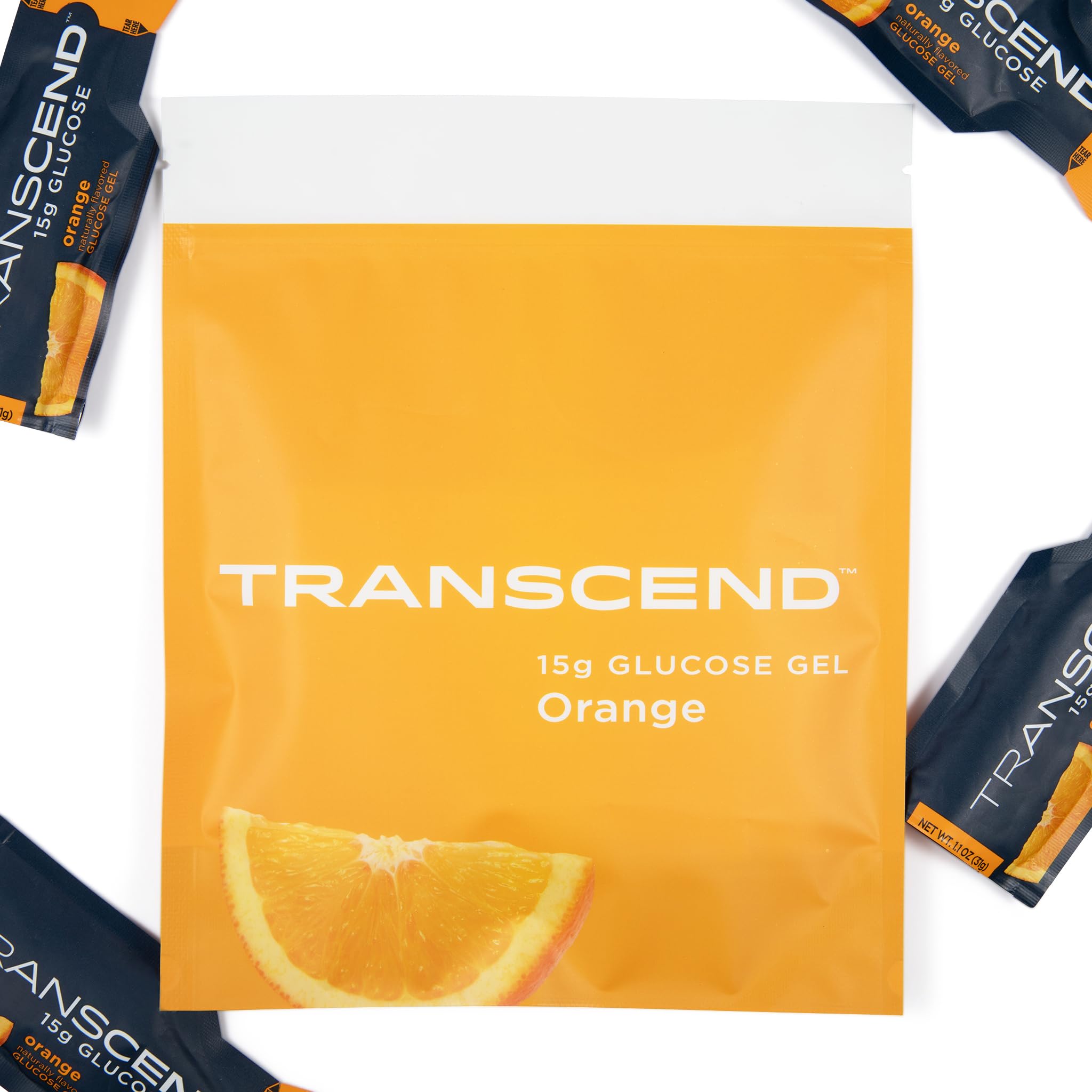Foto 7 pulgar | Gel Energético Transcend Foods Con Sabor A Naranja, 30 Ml, Paquete De 10 - Venta Internacional.