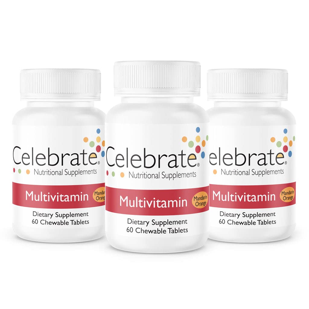 Foto 2 pulgar | Multivitamínico Masticable Mandarin Supplement Celebrate 3 Frascos con 60 Tabletas C/U - Venta Internacional