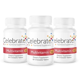 Foto 1 | Multivitamínico Masticable Mandarin Supplement Celebrate 3 Frascos con 60 Tabletas C/U - Venta Internacional