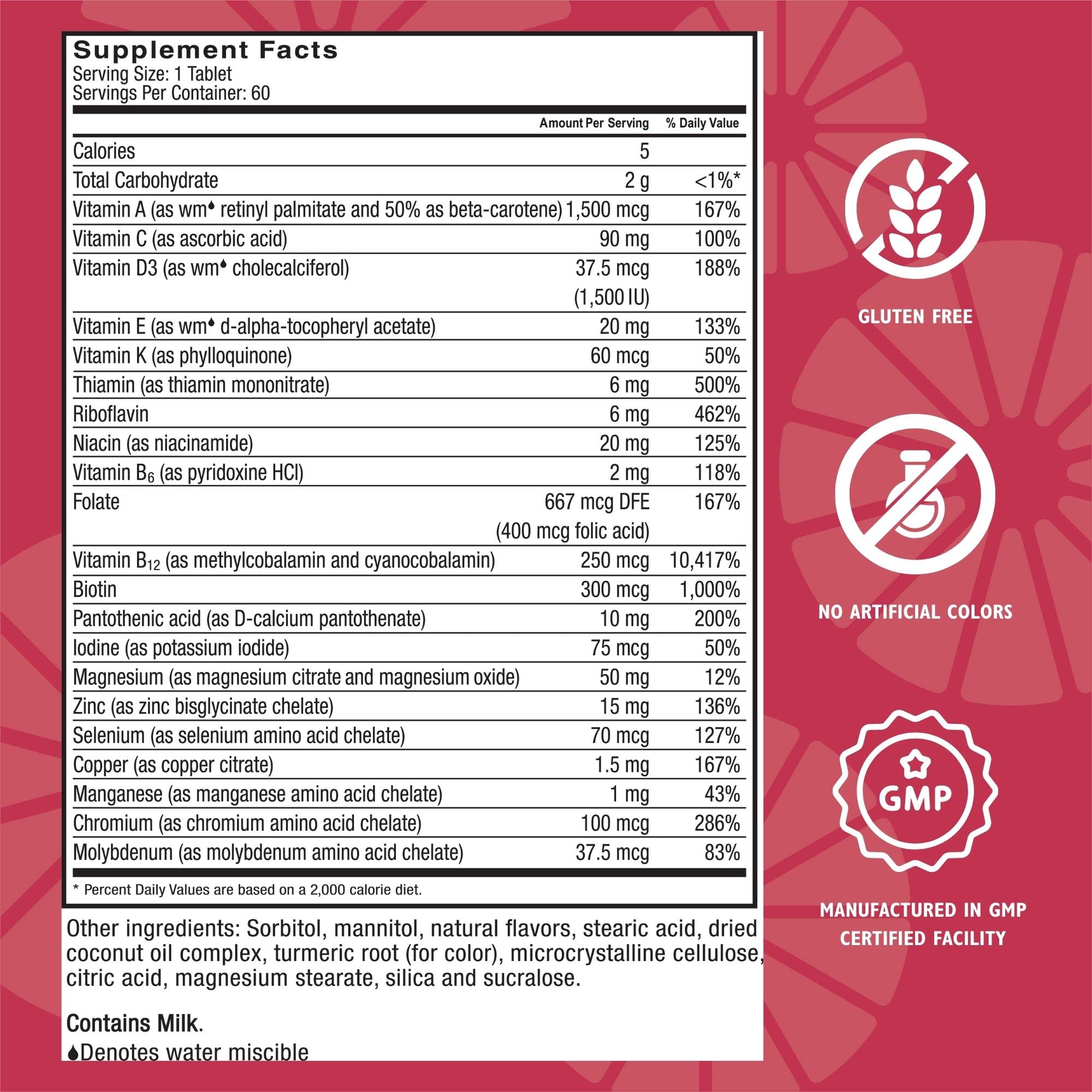 Foto 4 pulgar | Multivitamínico Masticable Mandarin Supplement Celebrate 3 Frascos con 60 Tabletas C/U - Venta Internacional