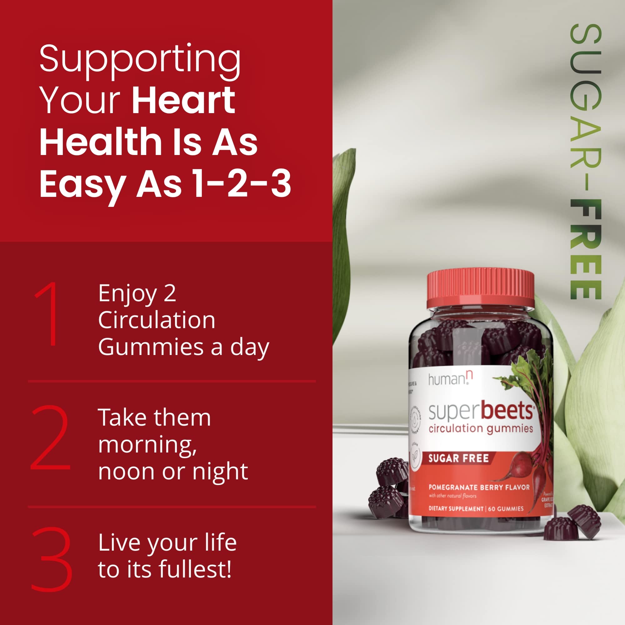 Foto 6 pulgar | Suplementos Humann Superbeets Circulation Gomes Heart Heal - Venta Internacional.