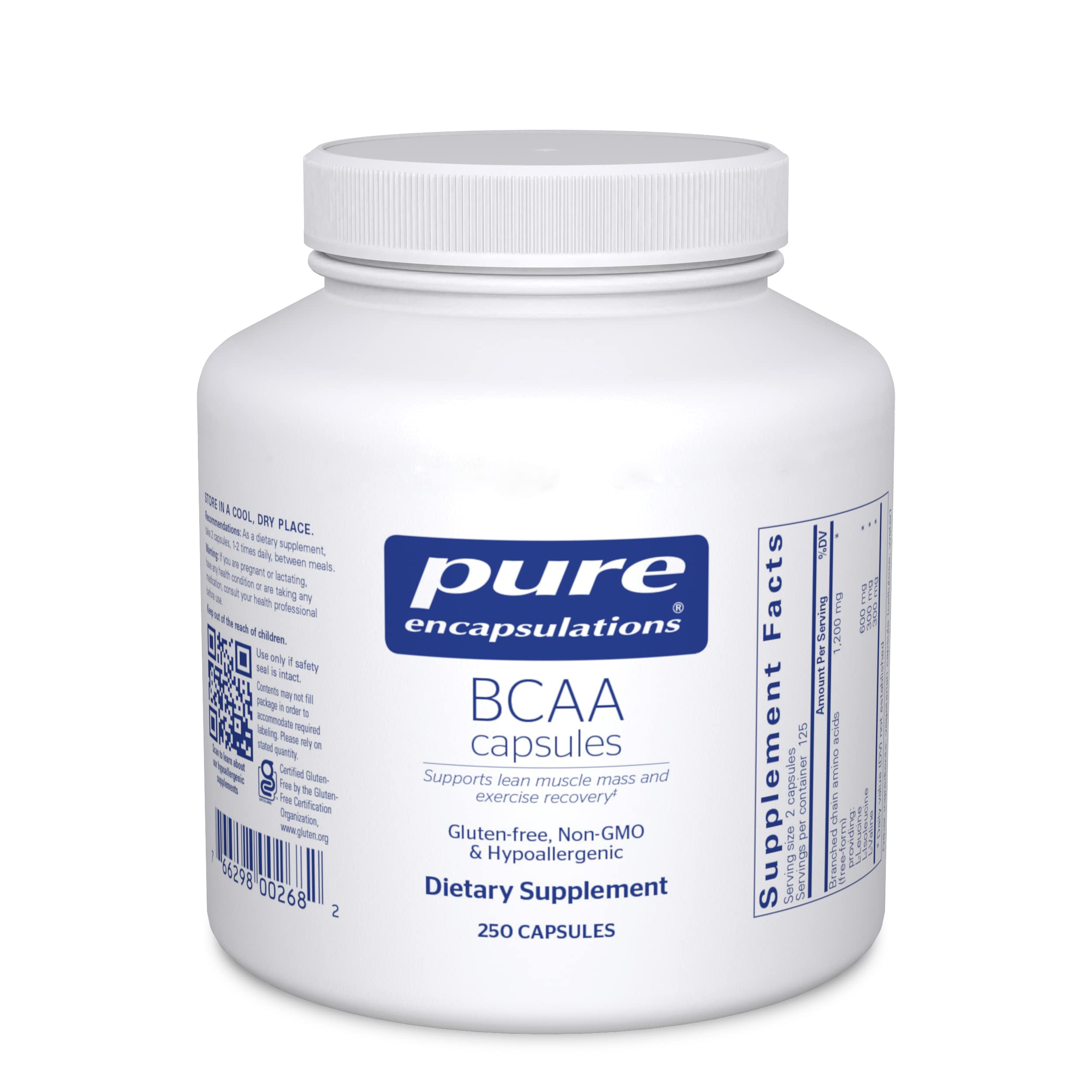 Foto 2 pulgar | Cápsulas De Bcaa Supplement Pure Encapsulations 250 Cápsulas - Venta Internacional.