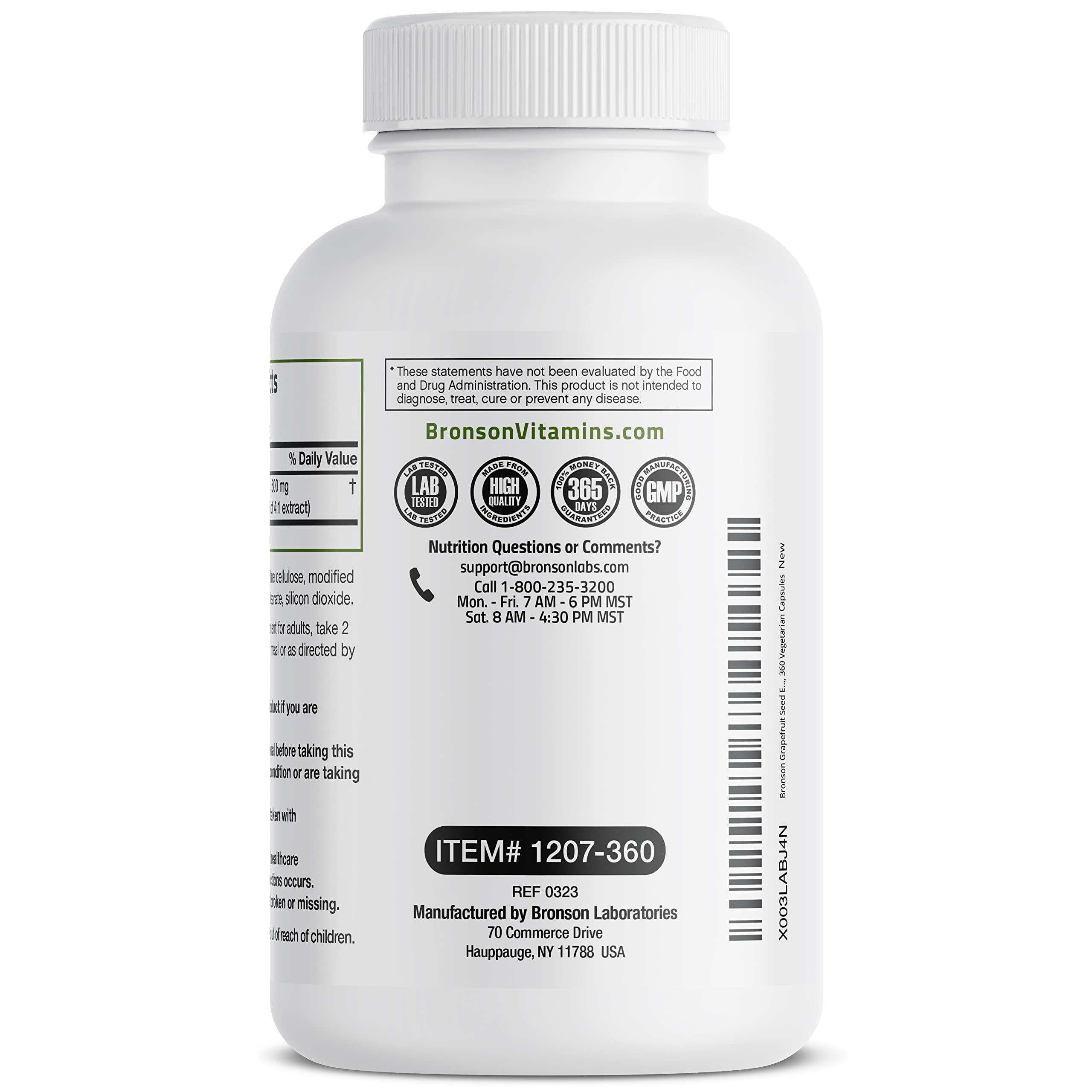 Foto 6 pulgar | Suplemento De Extracto De Semilla De Pomelo Bronson 500 Mg 360 Cápsulas - Venta Internacional.