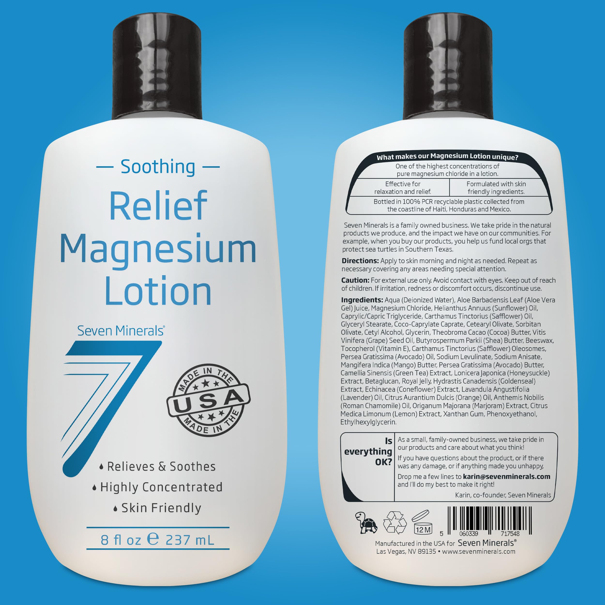 Foto 8 pulgar | Loción De Magnesio Seven Minerals Soothing Relief 240 Ml - Venta Internacional.