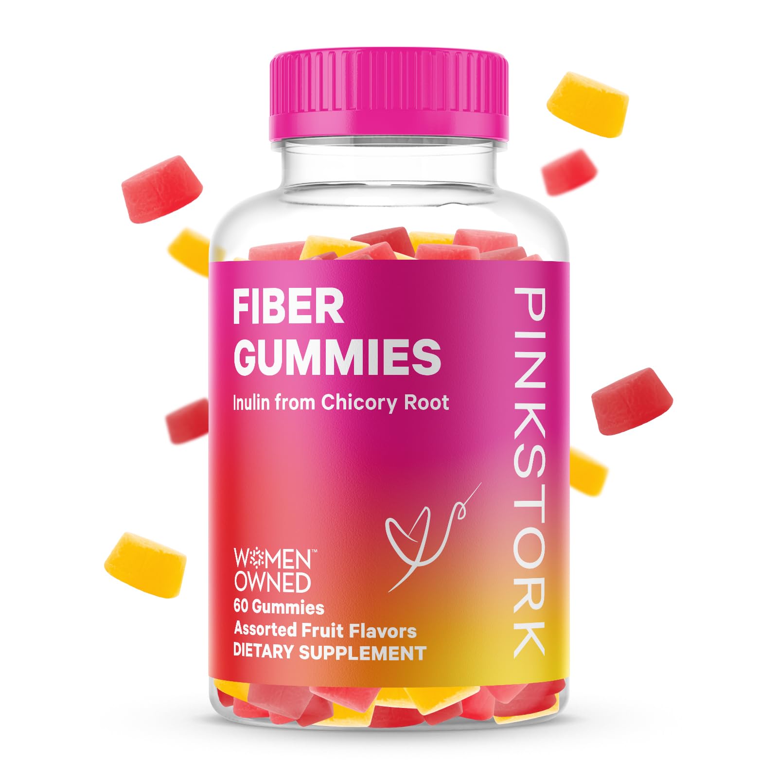 Foto 1 | Suplemento De Fibra Pink Stork Fiber Gummies 3g - 60 Gomitas - Venta Internacional.