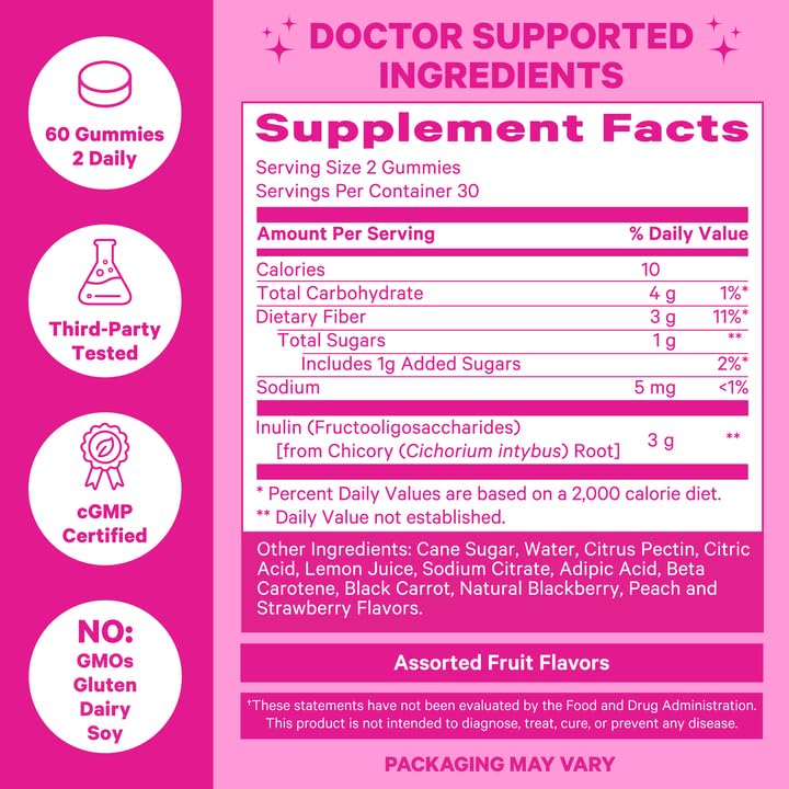Foto 5 pulgar | Suplemento De Fibra Pink Stork Fiber Gummies 3g - 60 Gomitas - Venta Internacional.