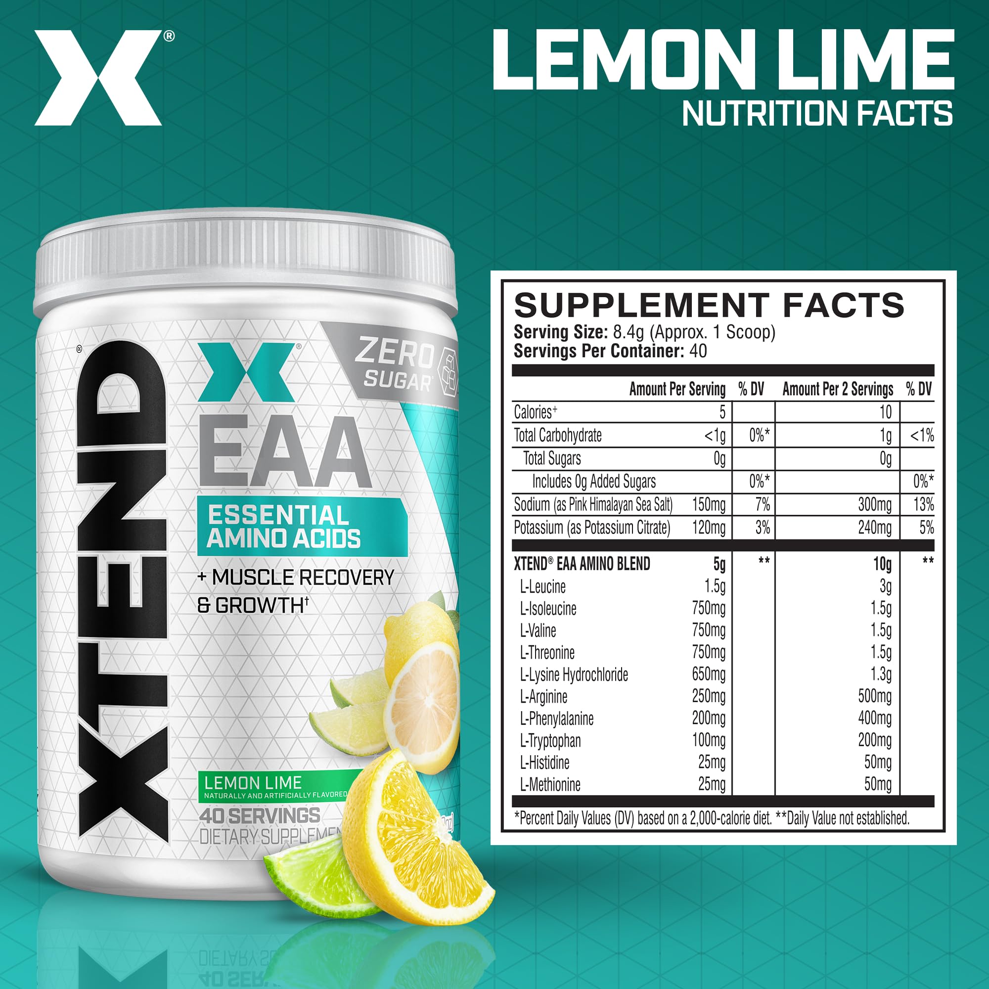 Foto 3 pulgar | Suplemento Scivation Xtend Eaa + Bcaa En Polvo, Limón Y Lima - Venta Internacional.