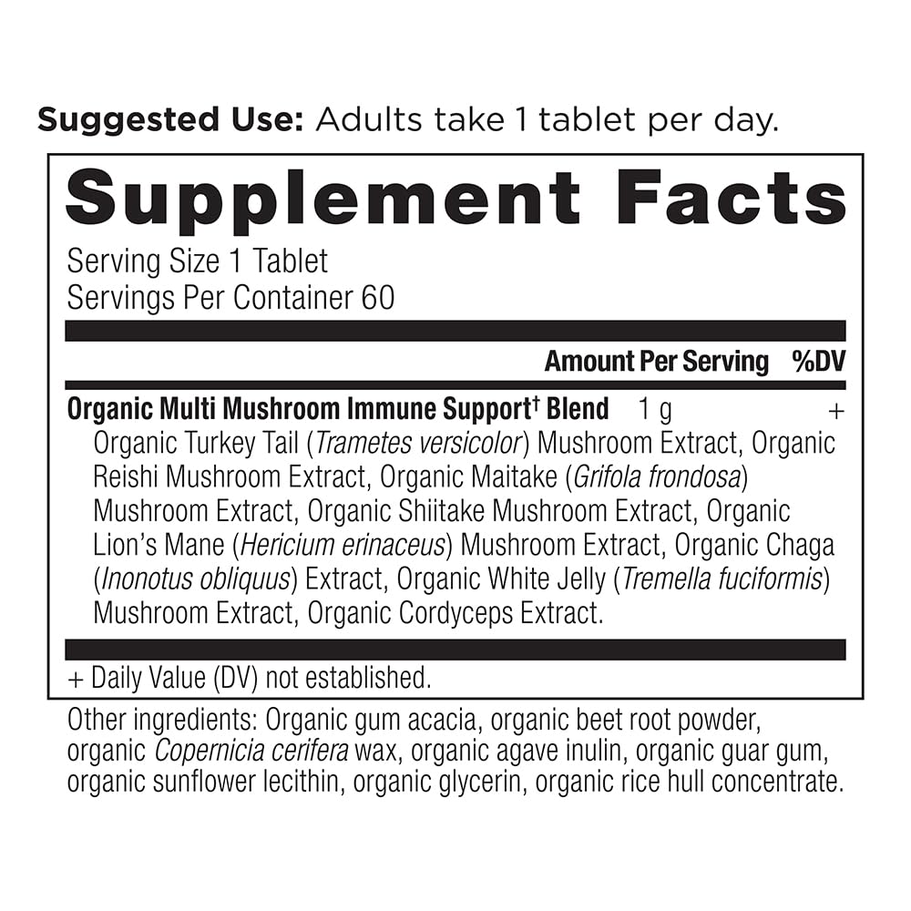 Foto 5 pulgar | Suplemento Ancient Nutrition Multi Mushroom 60 Comprimidos - Venta Internacional.