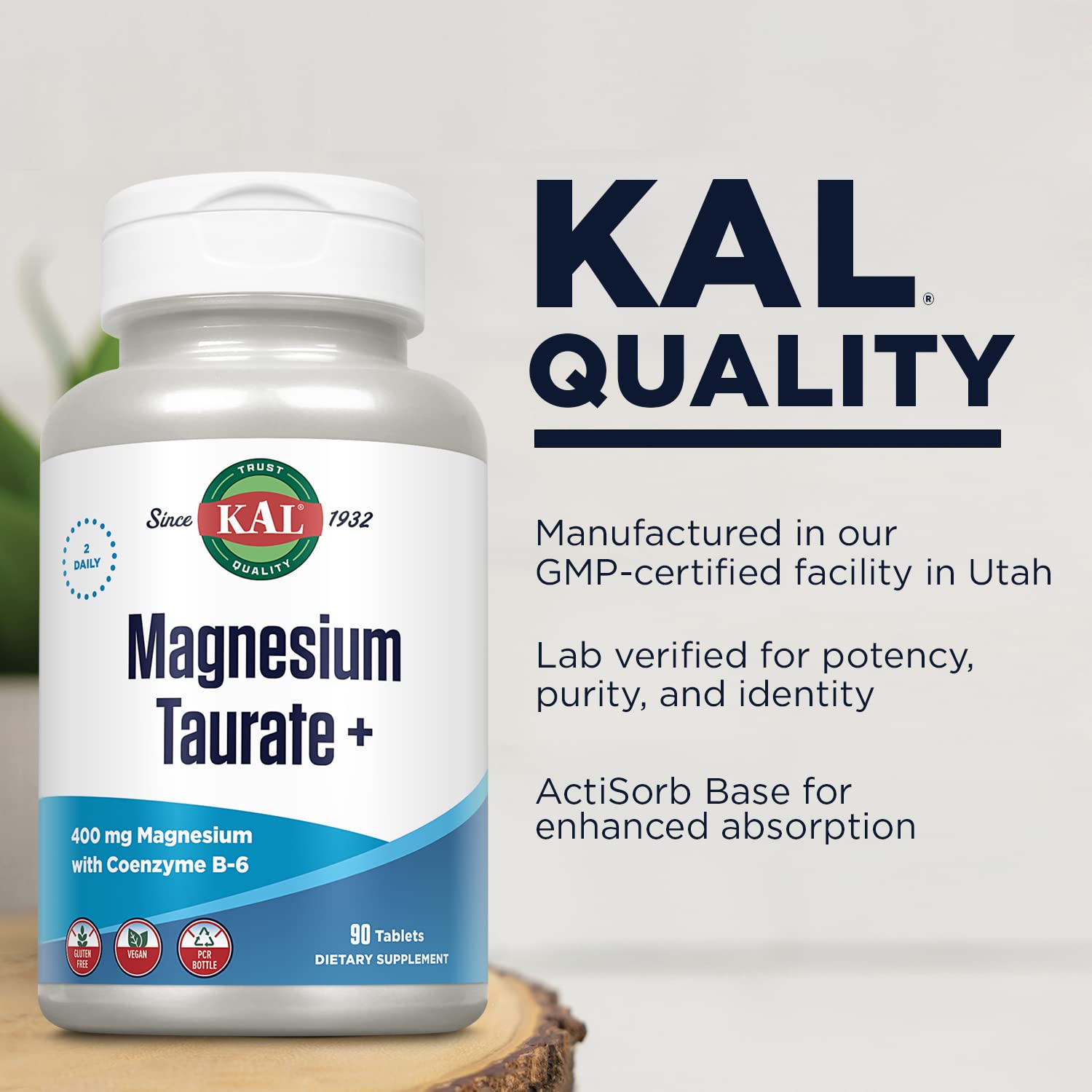 Foto 5 pulgar | Suplemento De Taurato De Magnesio Kal 400 Mg Con Coenzima Vitamina B6 - Venta Internacional.