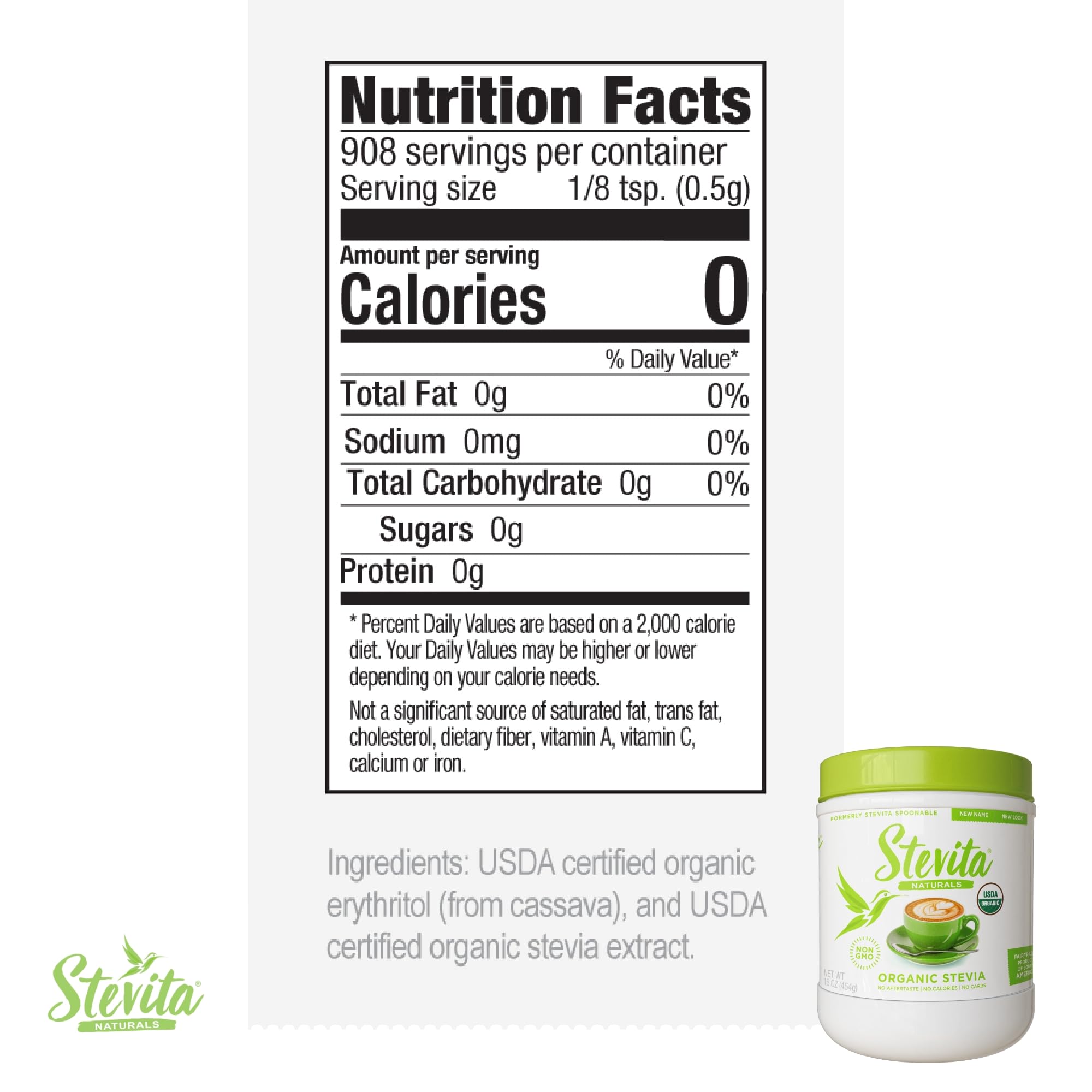 Foto 4 pulgar | Edulcorante Stevita Organic Stevia y Eritritol - Venta Internacional