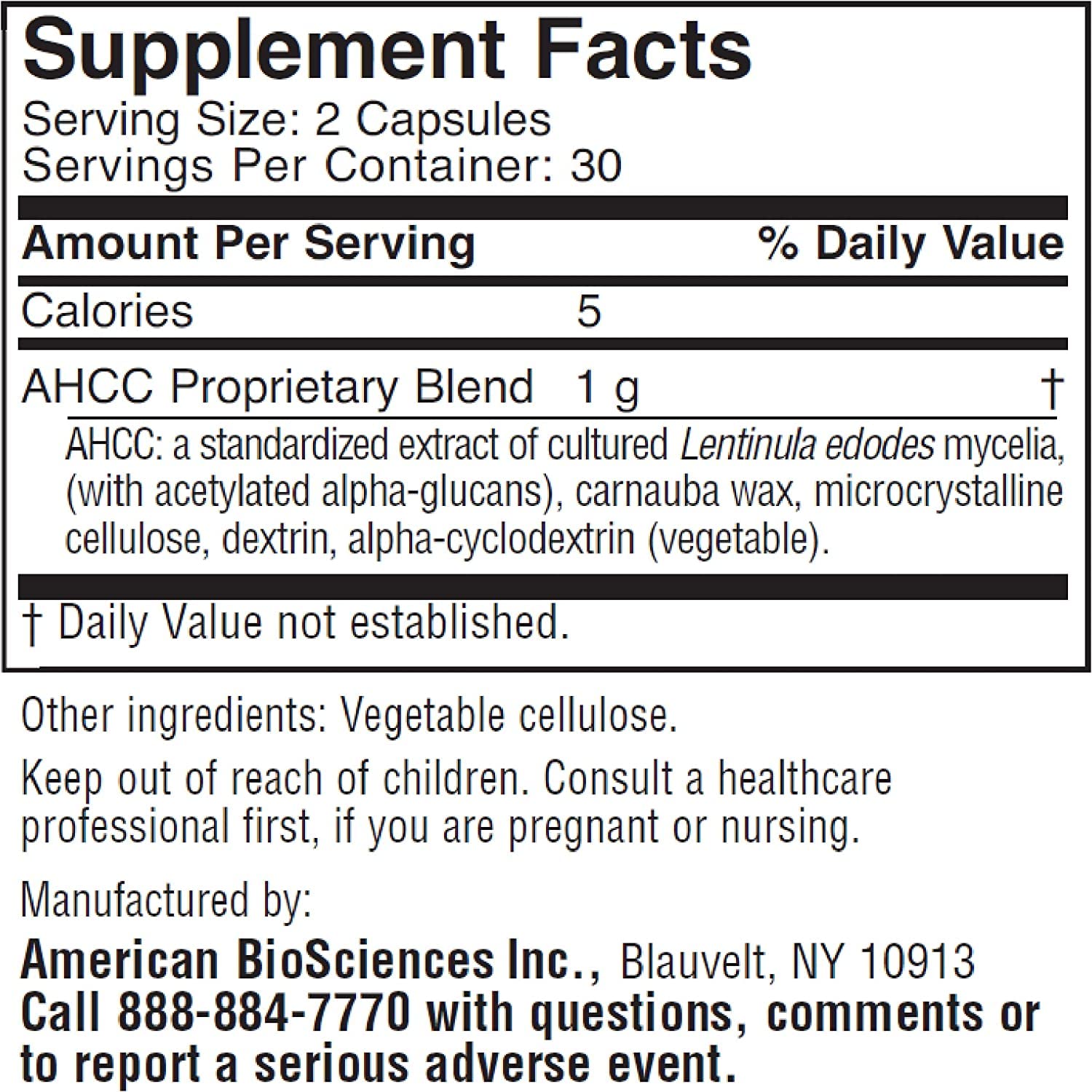 Foto 3 pulgar | Suplemento American Biosciences Immpower Ahcc 500 Mg 60 Cápsulas - Venta Internacional.