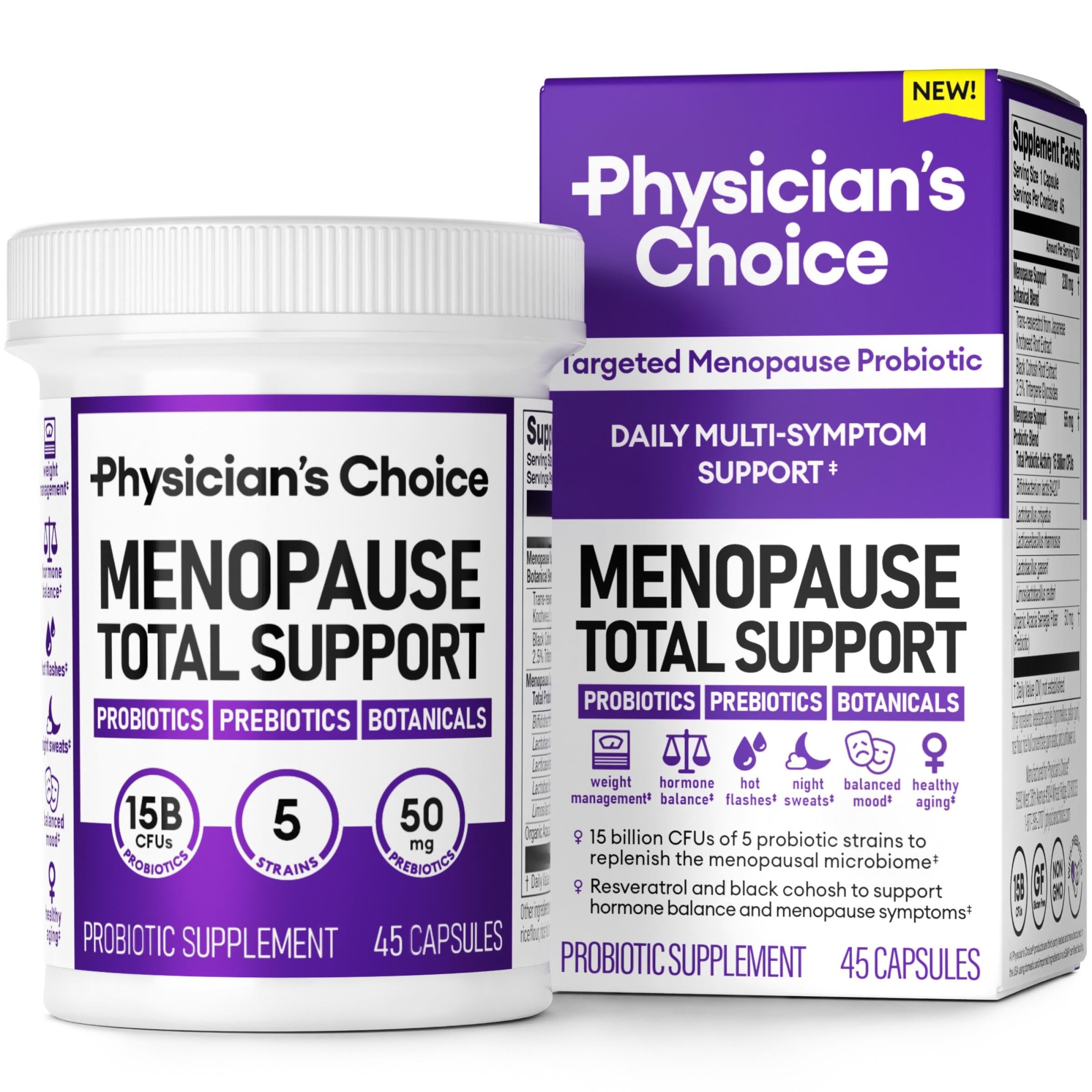 Foto 1 | Suplemento Physician's Choice, Probiótico Para La Menopausia, 45 Unidades, Para Mujeres - Venta Internacional.