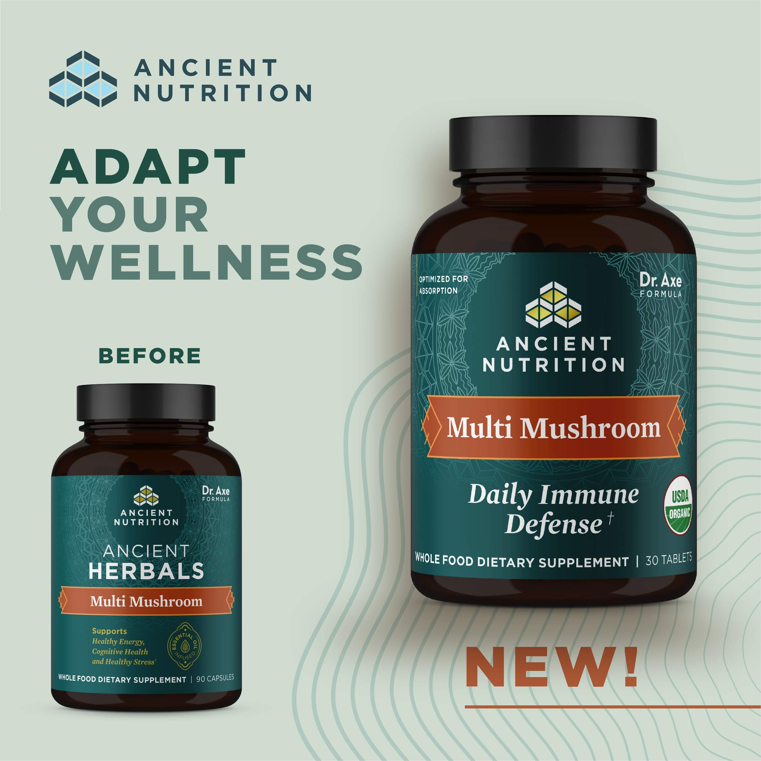 Foto 3 pulgar | Suplemento Ancient Nutrition Mushroom Immune Support 30 Comprimidos - Venta Internacional.