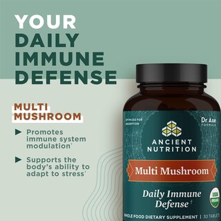 Foto 3 | Suplemento Ancient Nutrition Mushroom Immune Support 30 Comprimidos - Venta Internacional.