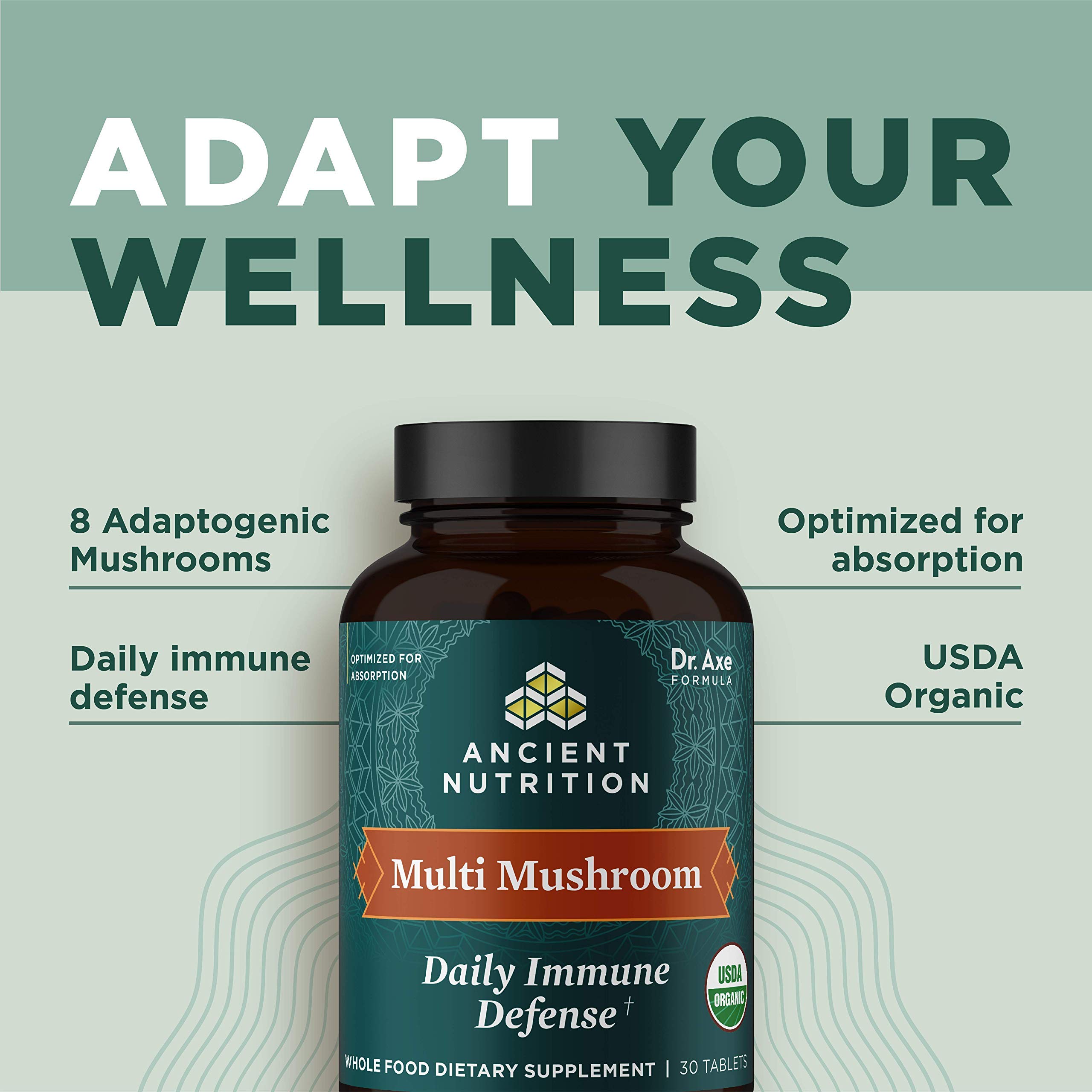 Foto 6 pulgar | Suplemento Ancient Nutrition Mushroom Immune Support 30 Comprimidos - Venta Internacional.