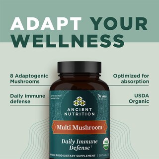 Foto 5 | Suplemento Ancient Nutrition Mushroom Immune Support 30 Comprimidos - Venta Internacional.