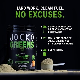 Foto 5 | Suplemento Jocko Greens En Polvo Para 30 Porciones De Piña/coco - Venta Internacional.