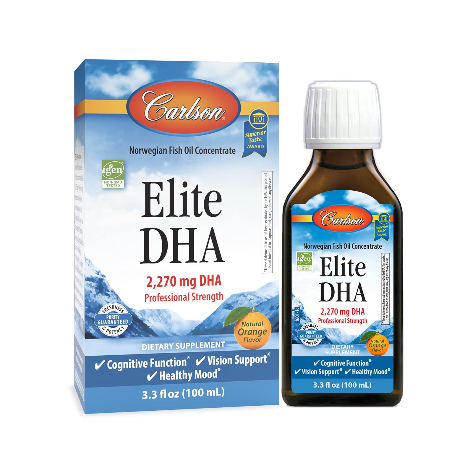 Foto 2 pulgar | Suplemento Carlson Elite Dha De 100 Ml Con 2.270 Mg De Dha Naranja - Venta Internacional.