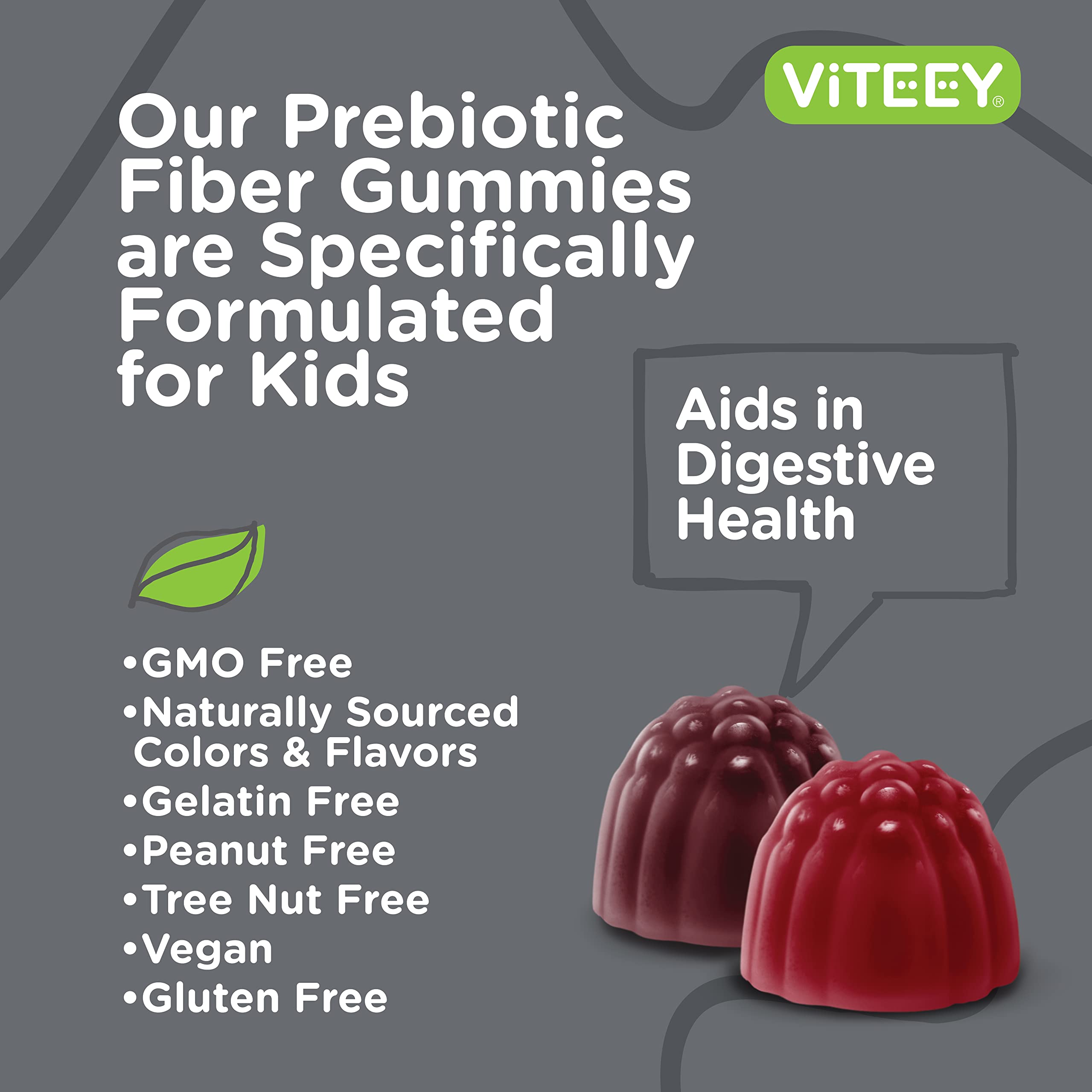Foto 6 pulgar | Gomitas De Fibra Prebiótica Viteey Para Niños, 4 G [sin Azúcar Añadido] - Venta Internacional.