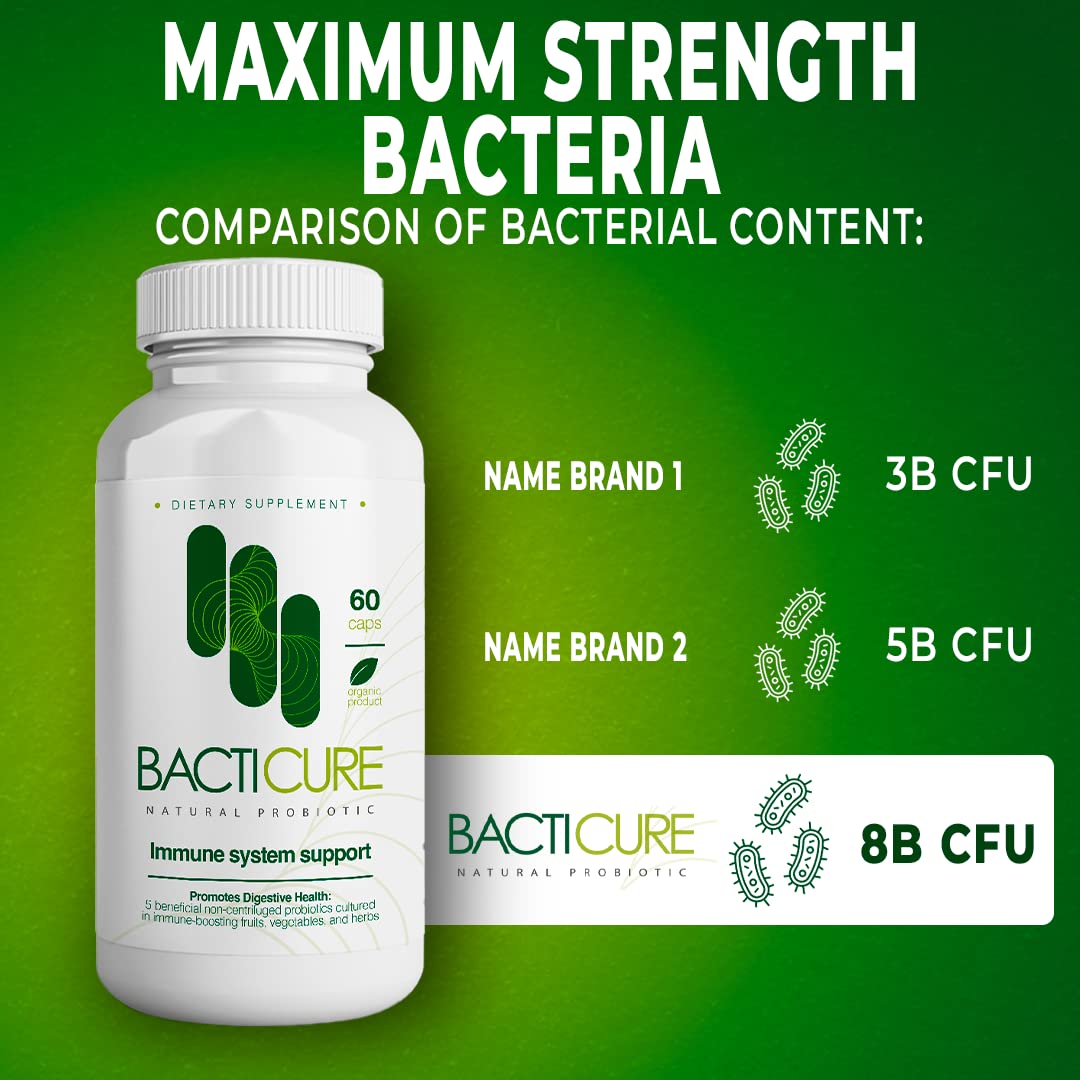 Foto 7 pulgar | Probiotic Bacterium Plus Bacticure 60 Cápsulas De Apoyo Inmunológico - Venta Internacional.