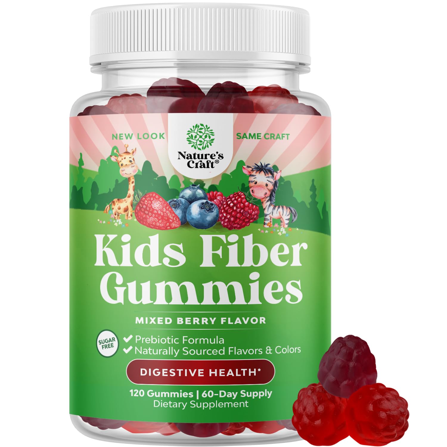 Foto 1 | Gomitas De Fibra Para Niños Natures Craft, Prebiótico Sin Azúcar - Venta Internacional.