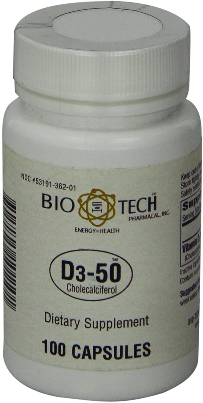 Foto 5 pulgar | Suplemento Bio-tech Pharmacal D3-50 50 50 000 Ui 100 Comprimidos - Venta Internacional.