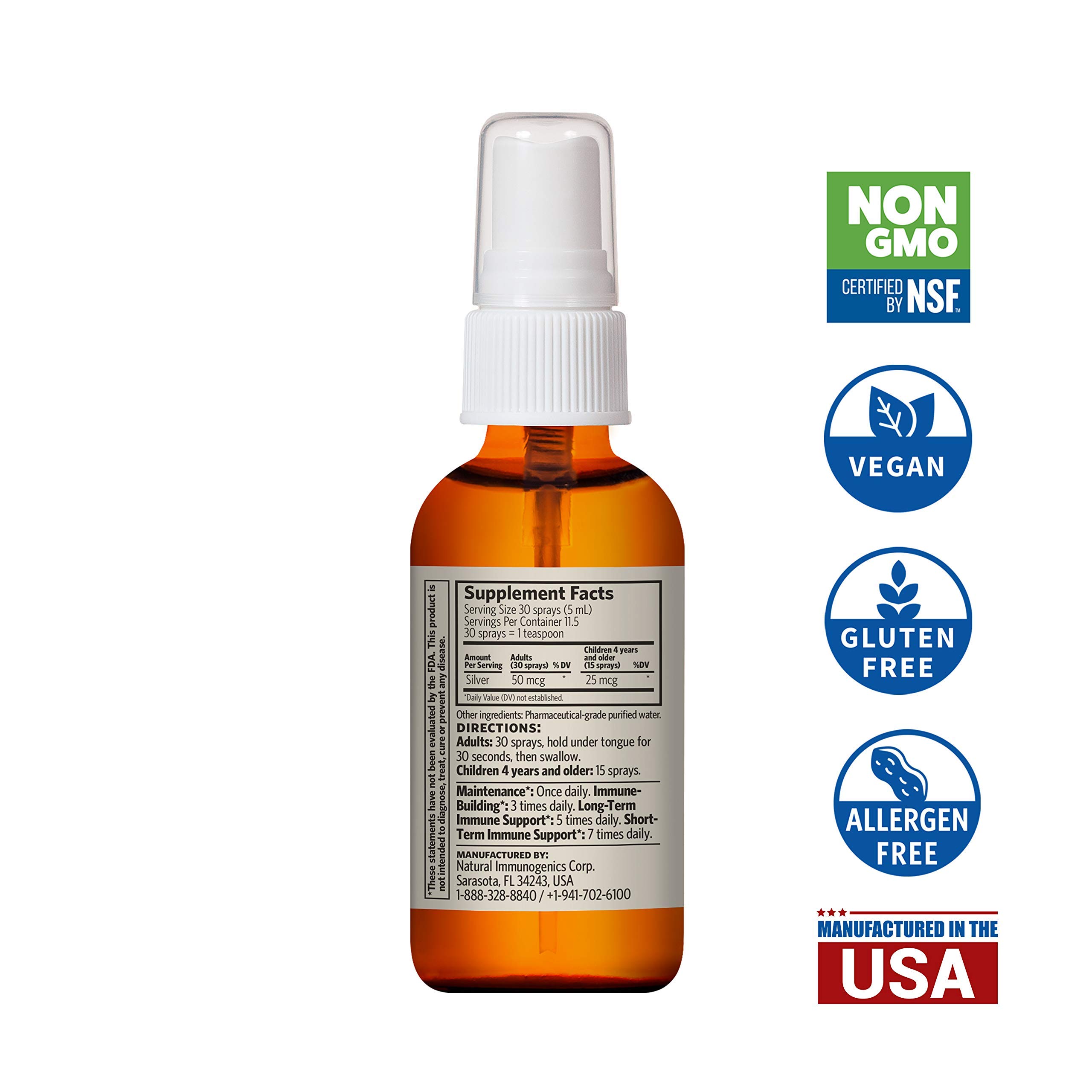 Foto 5 pulgar | Suplemento Sovereign Silver Bioactive Silver Hydrosol 300 Ml - Venta Internacional.