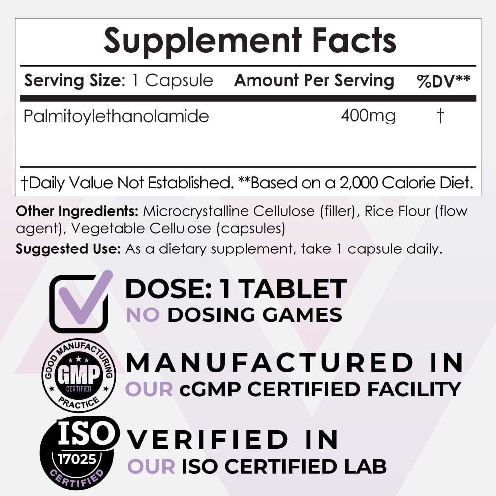 Foto 3 pulgar | Suplemento Nootropics Depot, Palmitoiletanolamida, 400 Mg, Cápsulas - Venta Internacional.