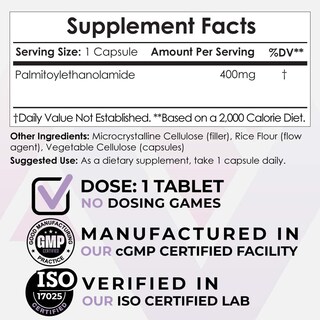 Foto 2 | Suplemento Nootropics Depot, Palmitoiletanolamida, 400 Mg, Cápsulas - Venta Internacional.