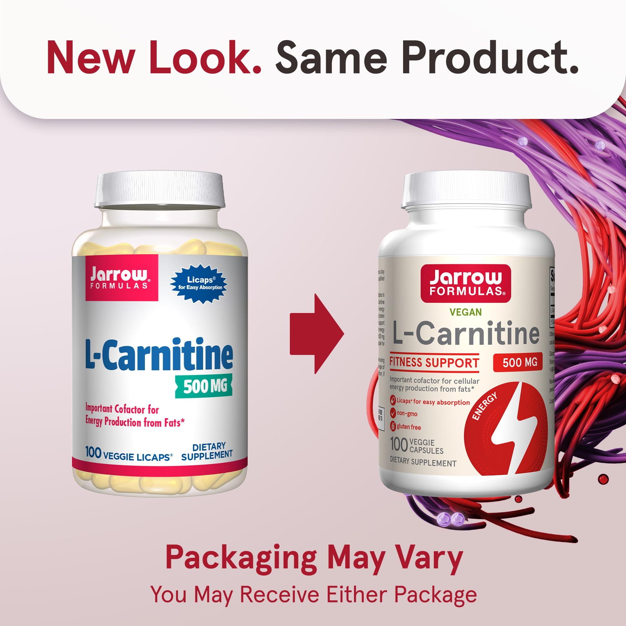 Foto 3 pulgar | Suplemento De L-carnitina De Jarrow Formulas, 500 Mg, 100 Cápsulas Vegetarianas - Venta Internacional.