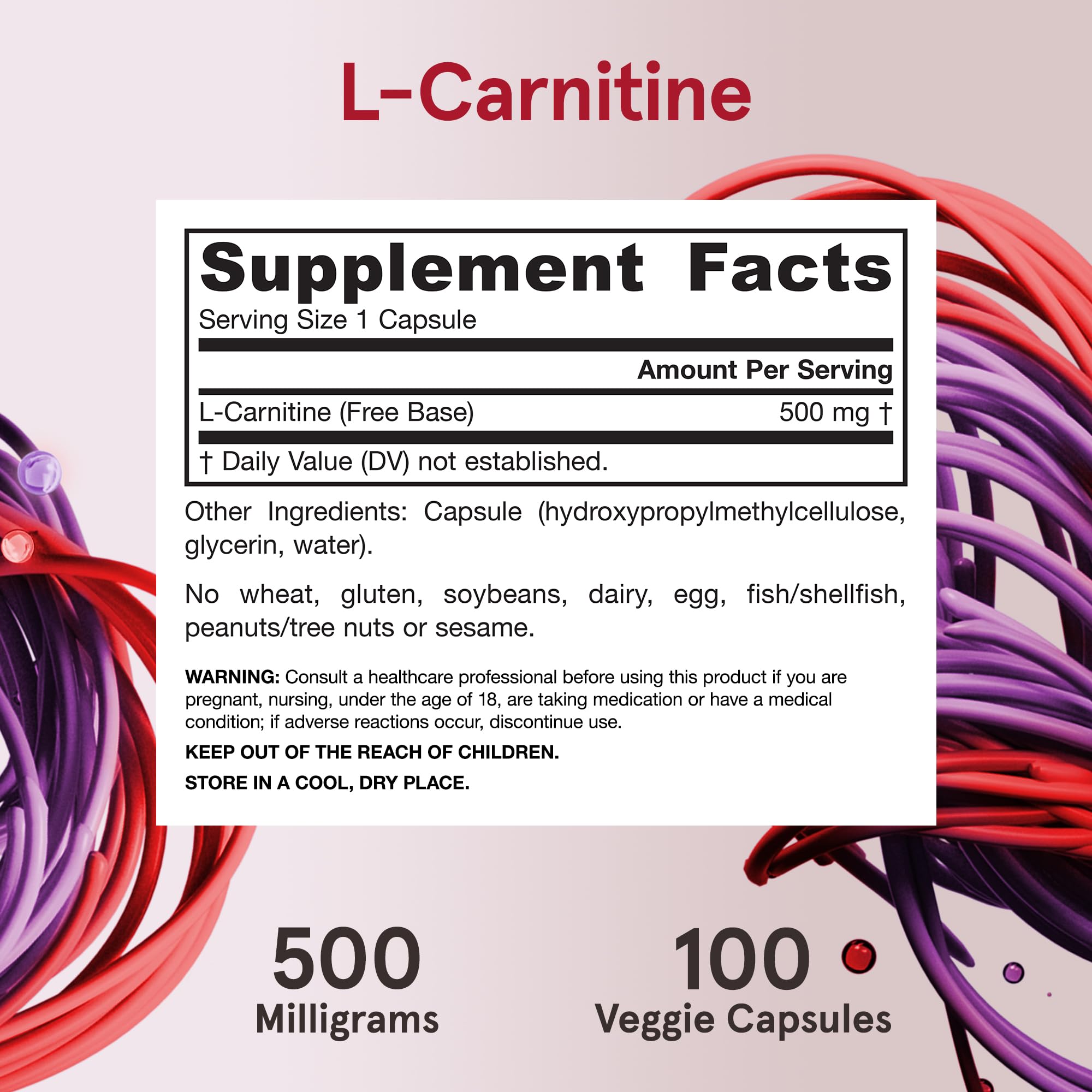 Foto 7 pulgar | Suplemento De L-carnitina De Jarrow Formulas, 500 Mg, 100 Cápsulas Vegetarianas - Venta Internacional.