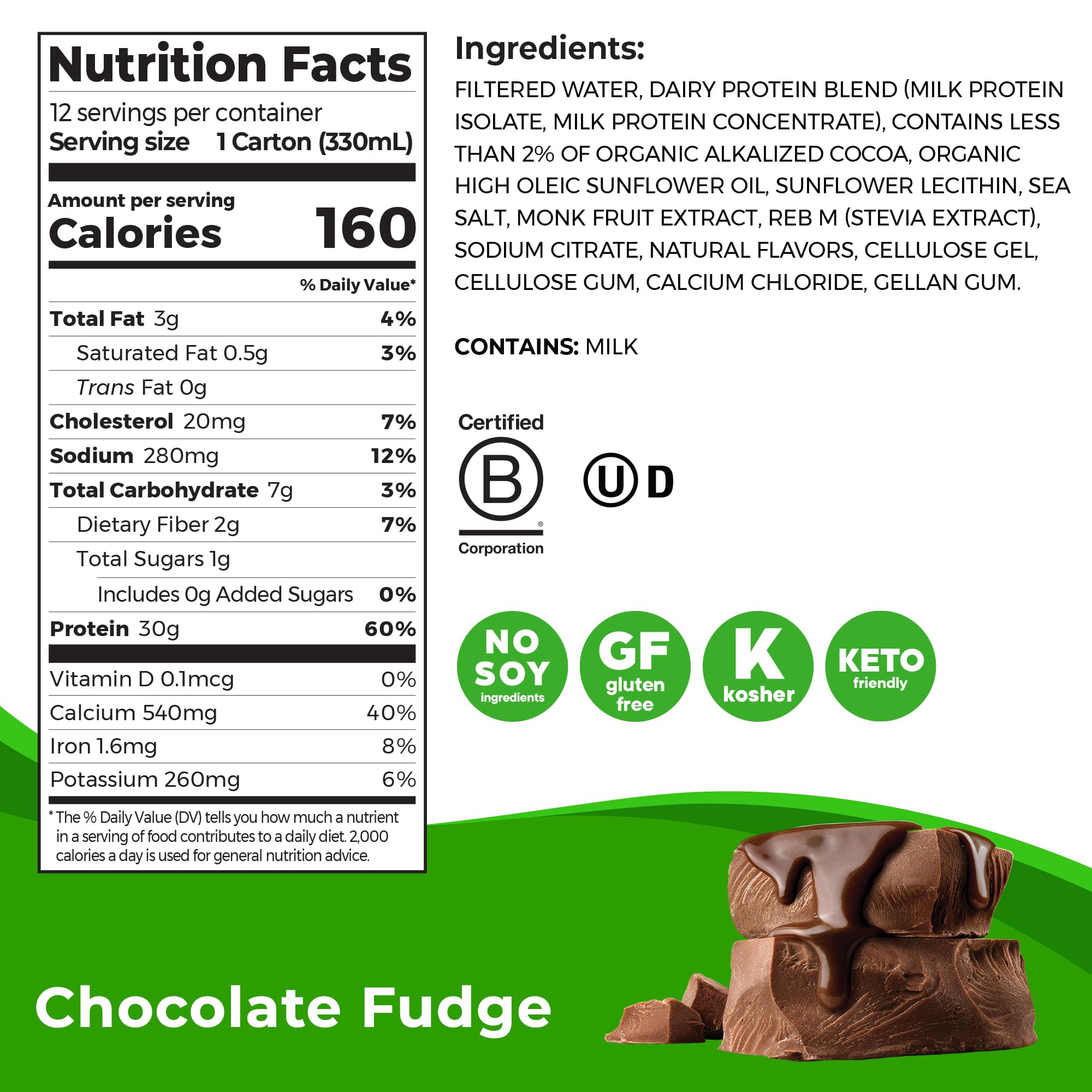 Foto 3 pulgar | Batido De Proteínas Orgain Chocolate Fudge, 30 G, Alto Contenido De Proteínas, 330 Ml - Venta Internacional.