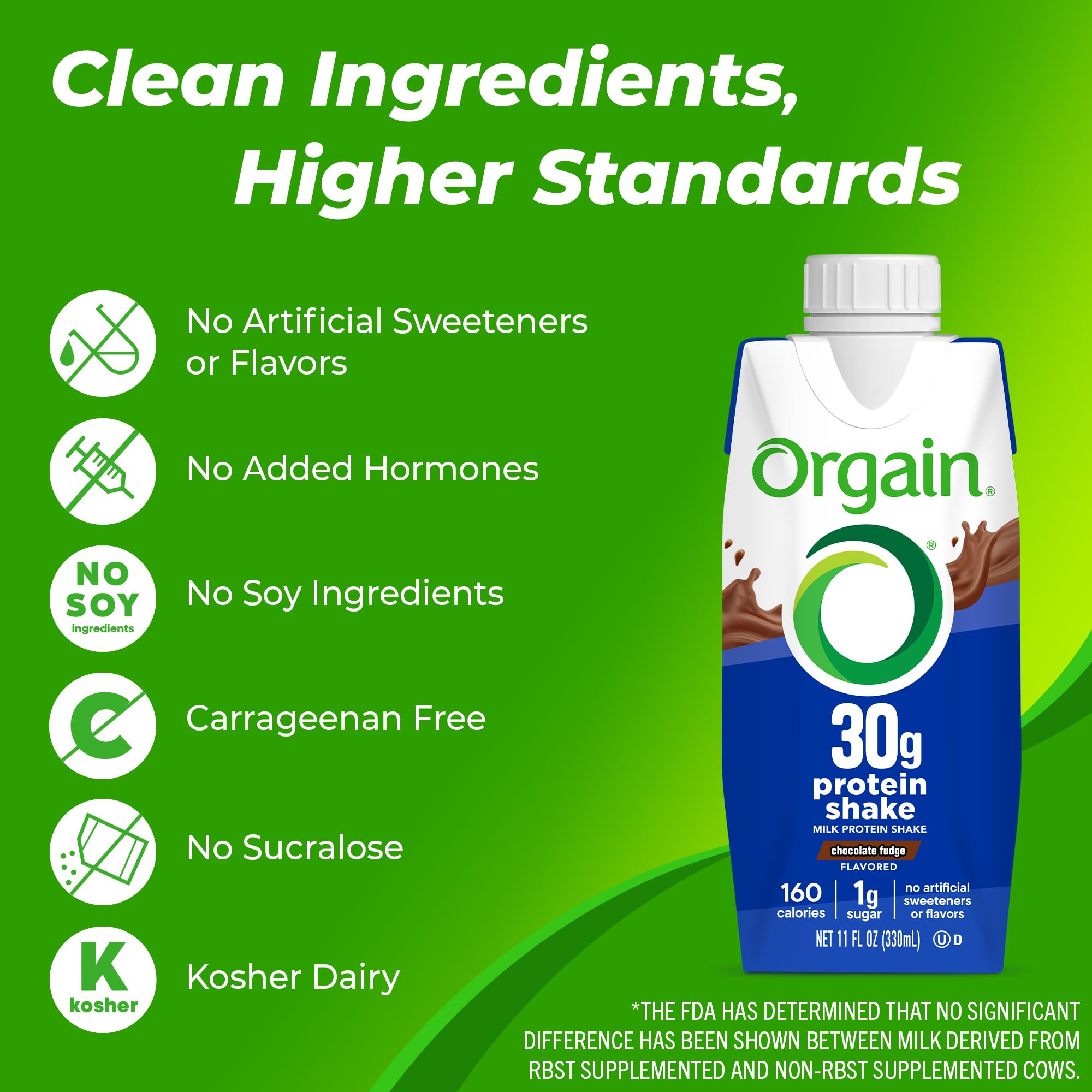 Foto 6 pulgar | Batido De Proteínas Orgain Chocolate Fudge, 30 G, Alto Contenido De Proteínas, 330 Ml - Venta Internacional.