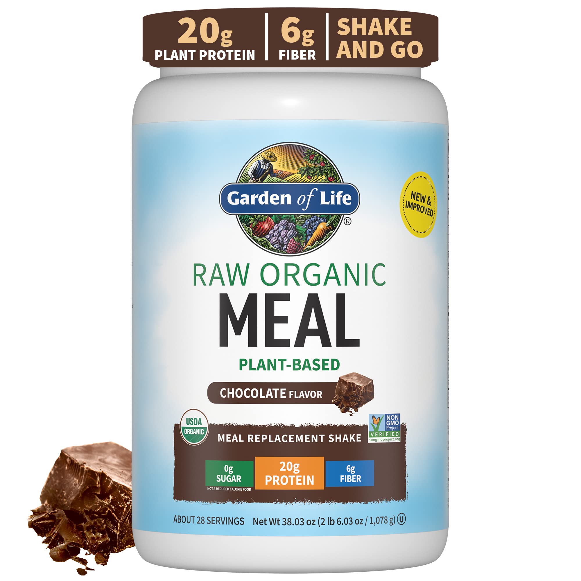 Foto 2 pulgar | Batido Sustitutivo De Comidas Garden Of Life Raw Chocolate 28s - Venta Internacional.