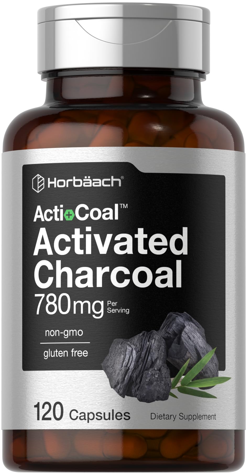 Foto 1 | Suplemento Horbaach De Carbón Activado 780 Mg 120 Cápsulas - Venta Internacional.