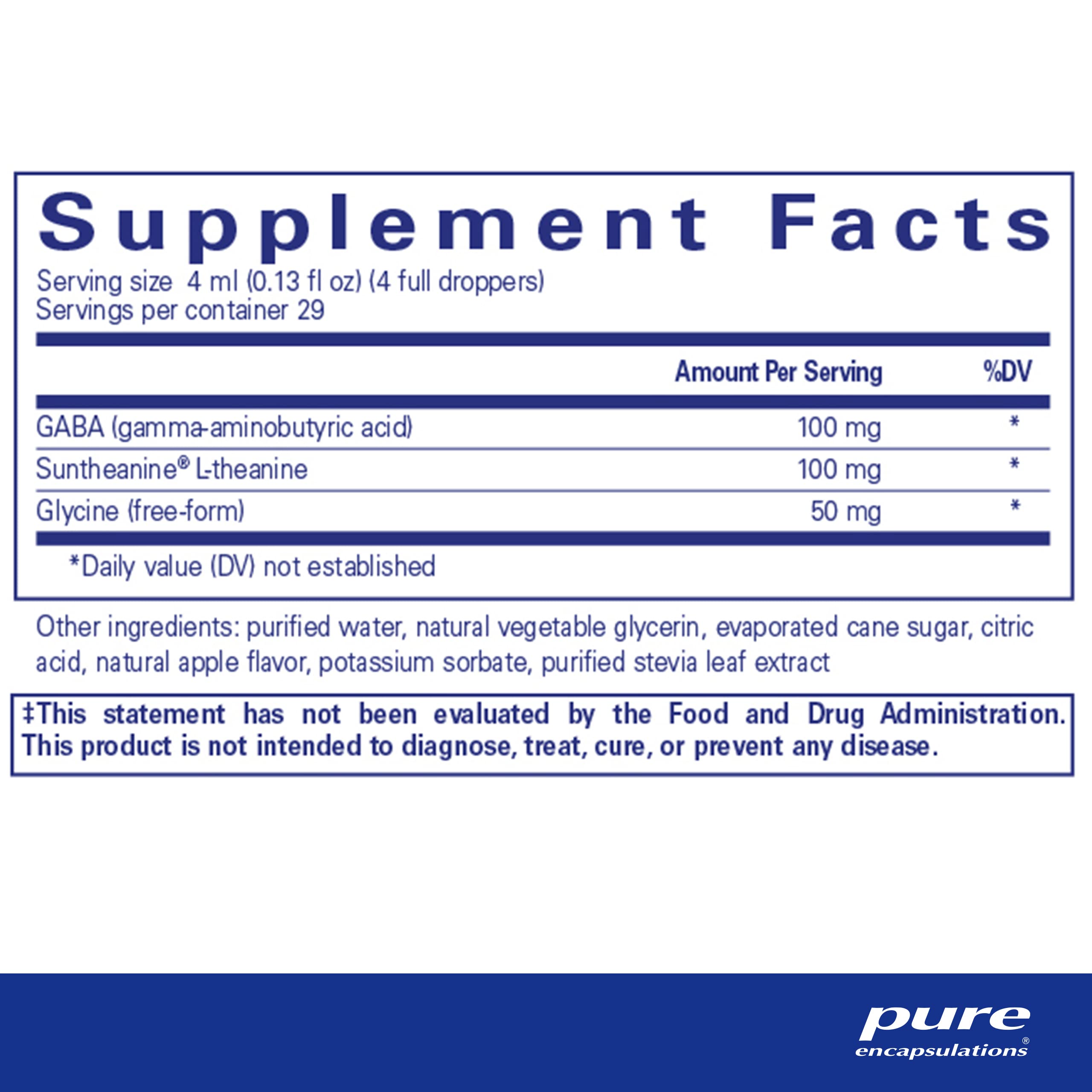 Foto 3 pulgar | Suplemento Pure Encapsulations Pure Tranquility Liquid 115 Ml - Venta Internacional.