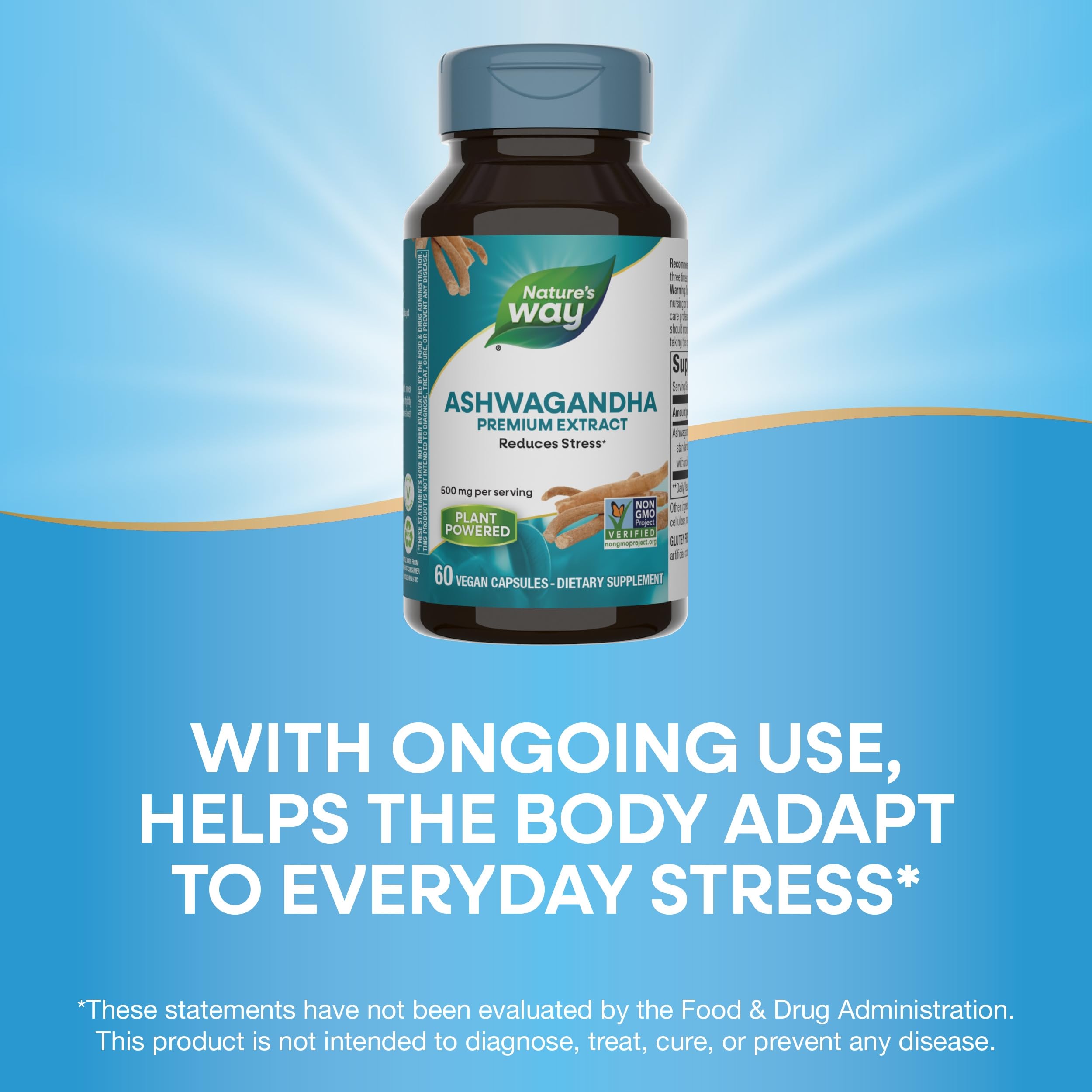 Foto 5 | Suplemento Nature's Way Con Ashwagandha Que Reduce El Estrés 60 Cápsulas - Venta Internacional.