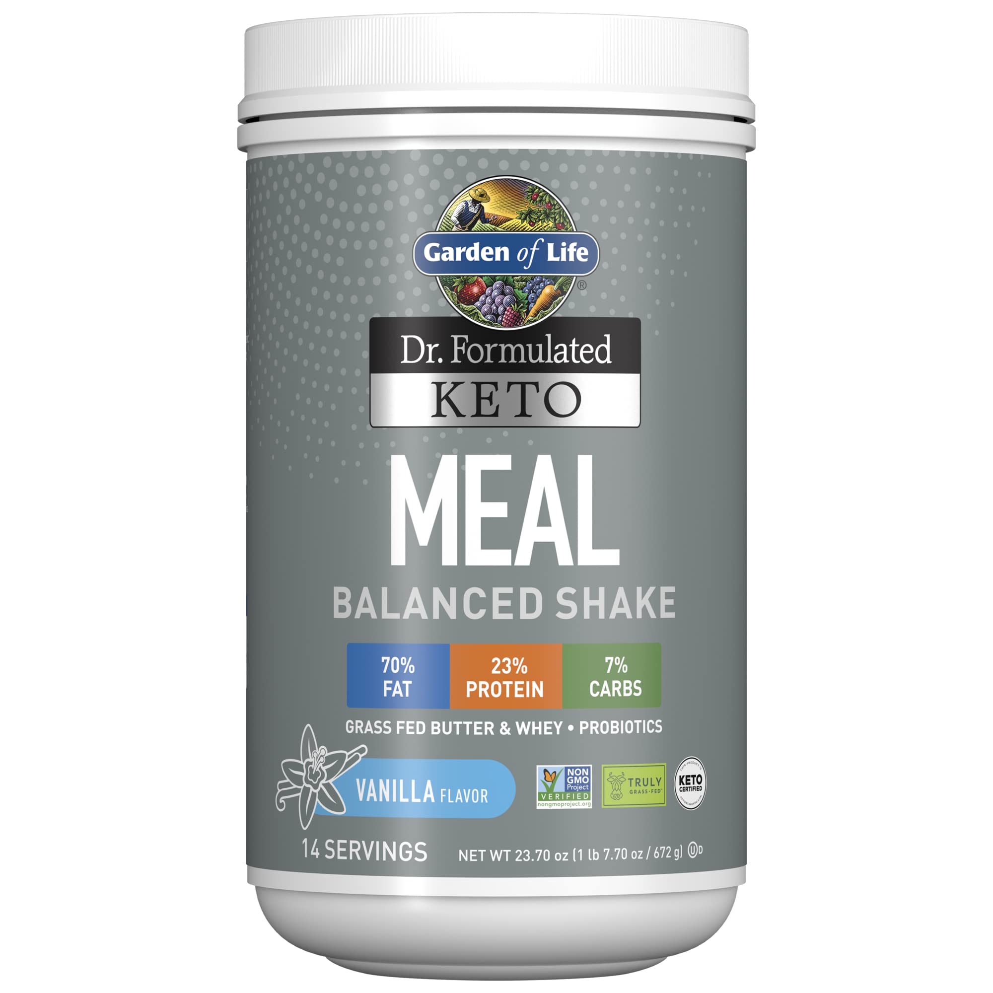 Batido Balanceado Para Comidas Cetogénicas En Polvo Garden Of Life Vanilla - Venta Internacional.