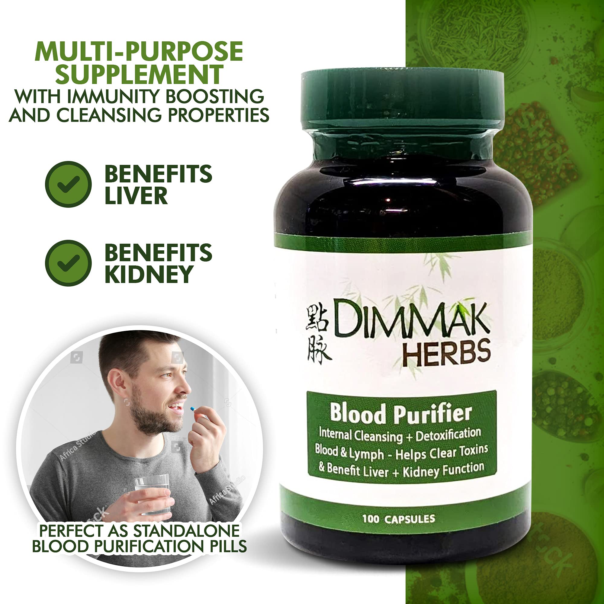 Foto 5 | Suplemento Purificador De Sangre Dimmak Herbs 100 Cápsulas - Venta Internacional.